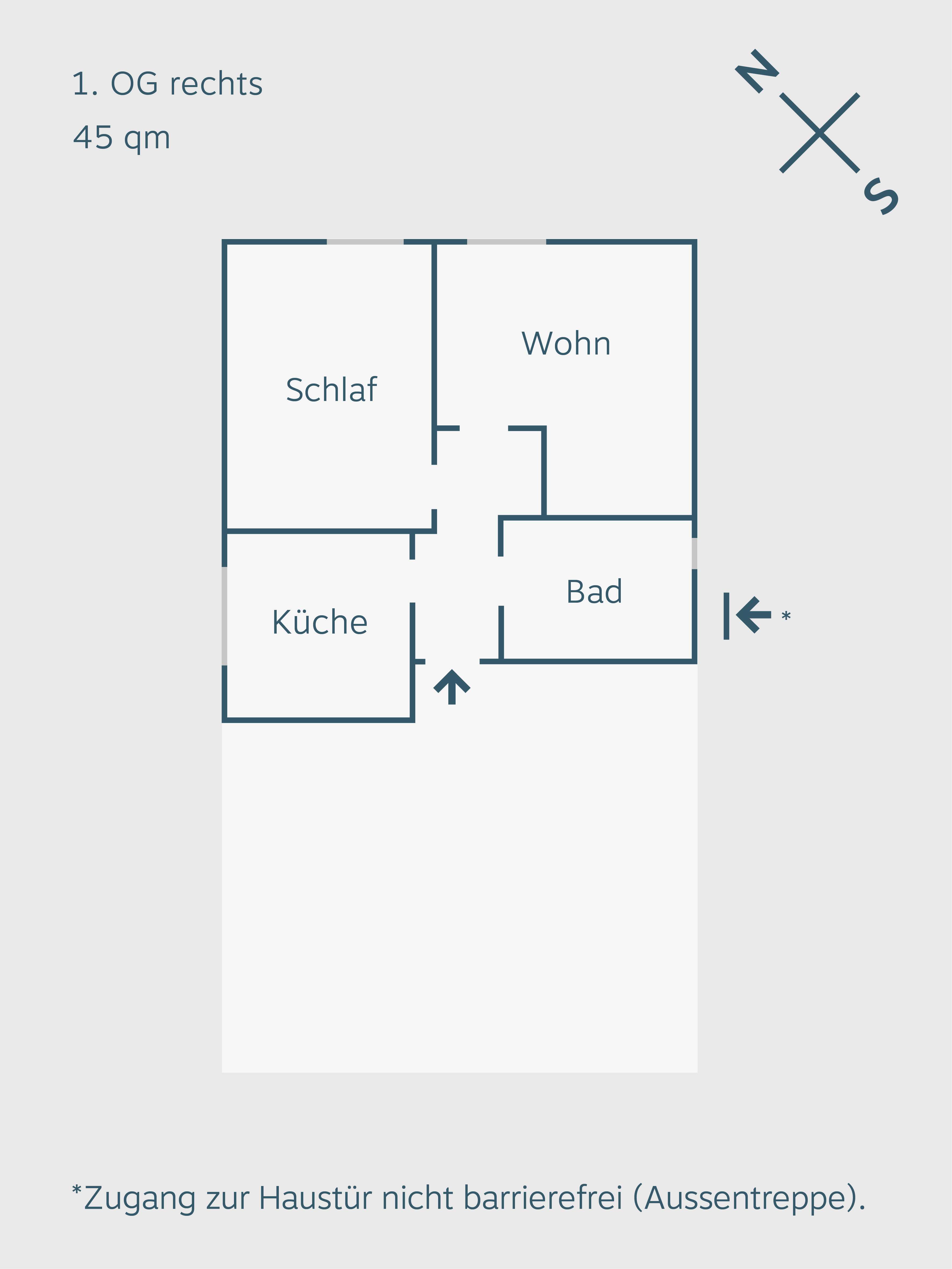 Amrumbank Ferienwohnung 2 Grundriss